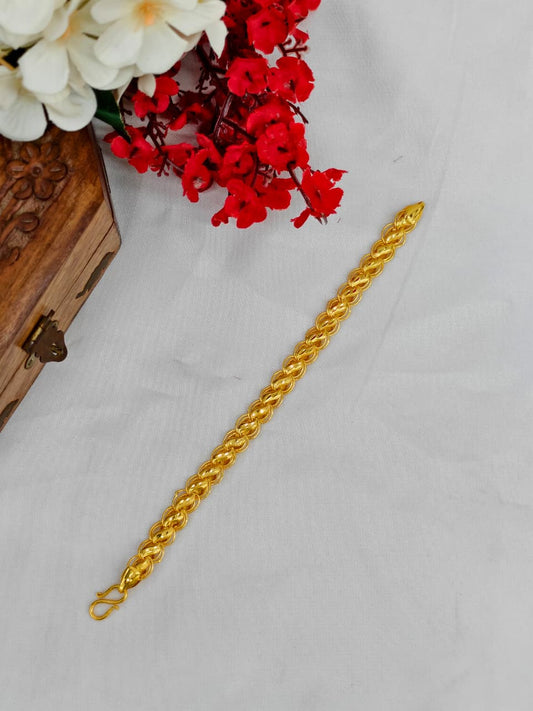 Elegant Leather & Gold Bracelet for Men
