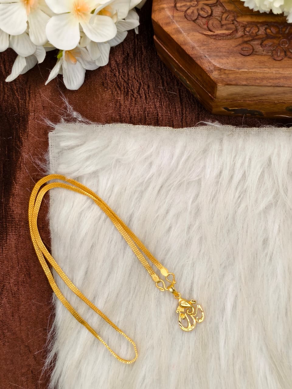 ✨Foming  Dollar Matte Finish Chain – Gold Plated Jewellery for Women✨