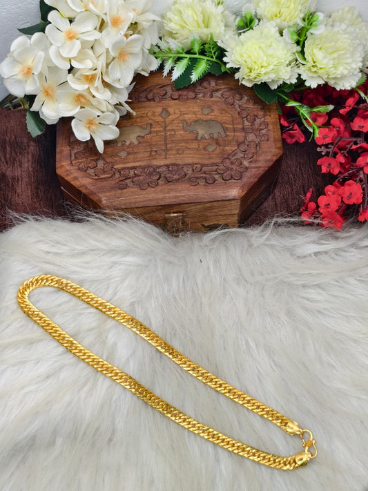Men’s Elite Gold-Plated Chain – Modern Heavy-Style Design
