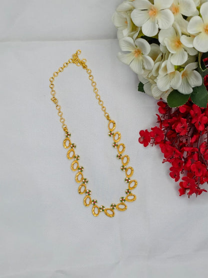 Trending Mini Gold Necklace Set – Premium Gold Look Finish