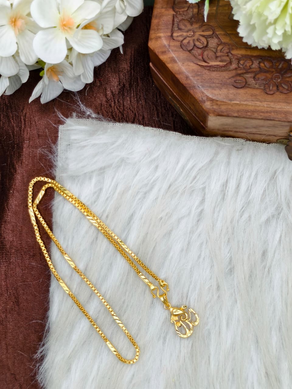 ✨Foming  Dollar Matte Finish Chain – Gold Plated Jewellery for Women✨