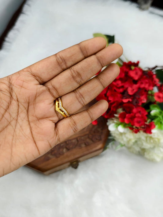 Elegant Women’s 1 Gram Gold Ring – Matte Finish