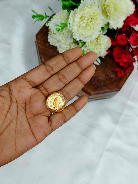 Men’s 1 Gram Gold Ring – Matte Finish ✨