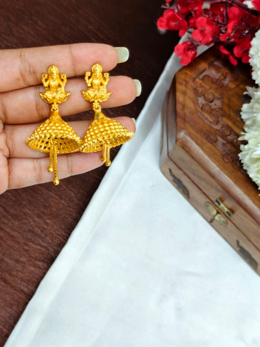 Instagram Trending (1Gram gold Plated) Big Jhumki Model-20