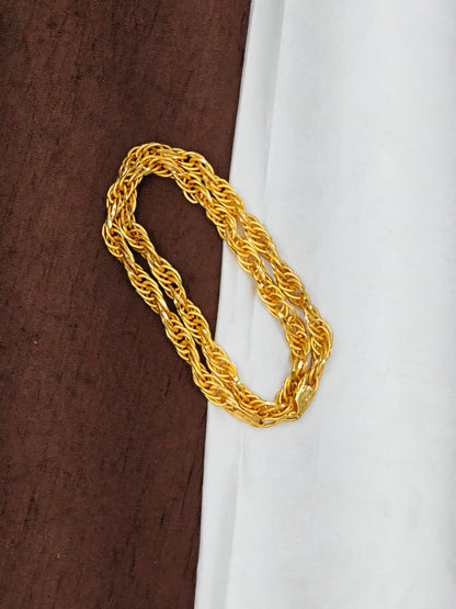 Men’s Elite Gold-Plated Chain – Modern Heavy-Style Design Model-1 24inc