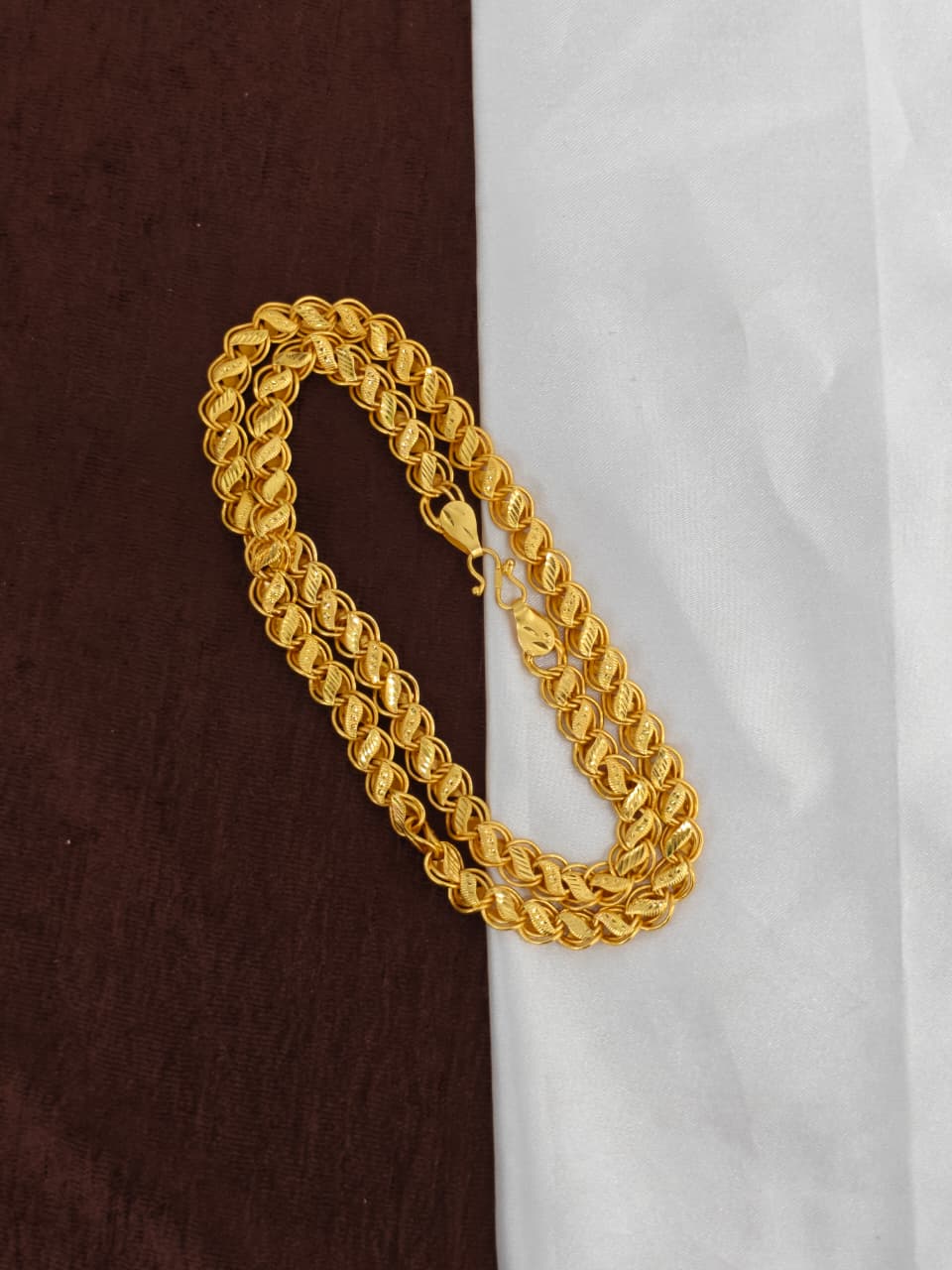 Men’s Elite Gold-Plated Chain – Modern Heavy-Style Design 24inc
