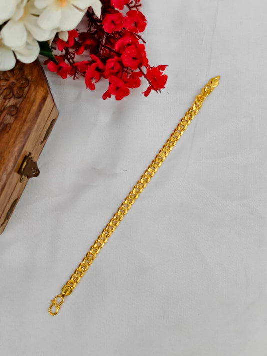Elegant Leather & Gold Bracelet for Men
