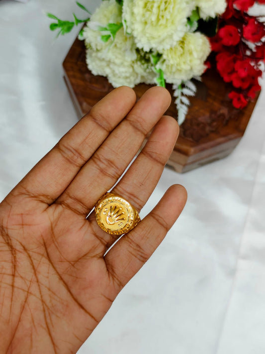 Men’s 1 Gram Gold Ring – Matte Finish ✨