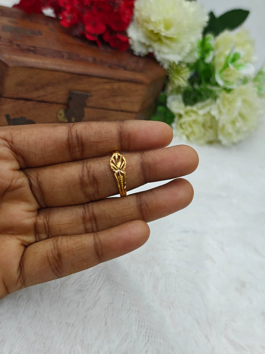 Elegant Women’s 1 Gram Gold plain Ring – Matte Finish