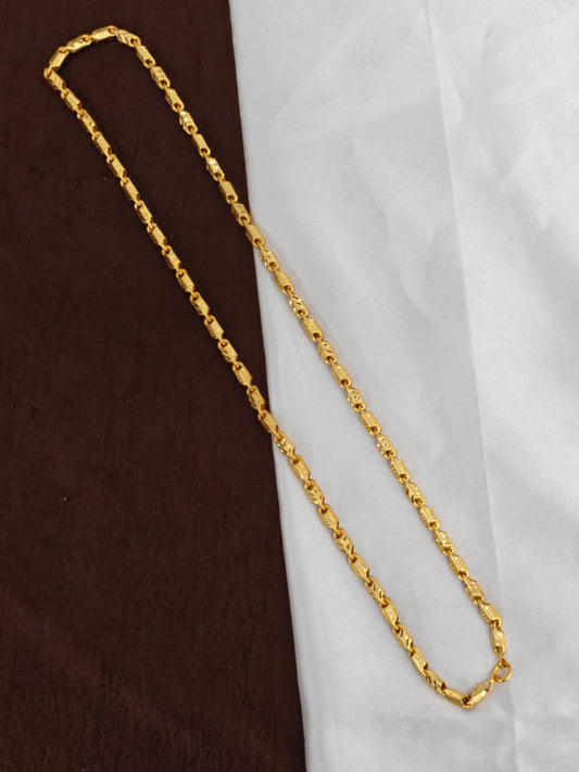 Men’s Elite Gold-Plated Chain – Modern Heavy-Style Design Model-1 24inc