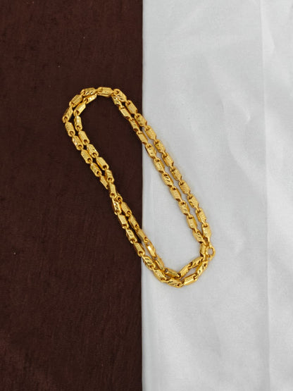 Men’s Elite Gold-Plated Chain – Modern Heavy-Style Design Model-1 24inc