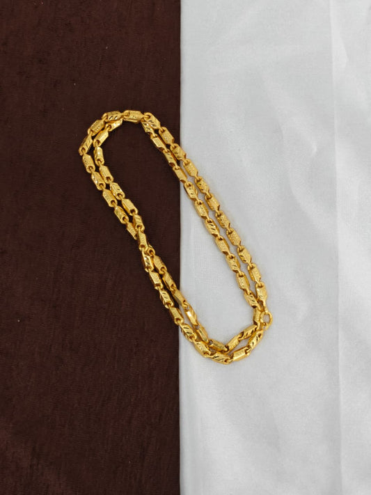 Men’s Elite Gold-Plated Chain – Modern Heavy-Style Design Model-1 24inc