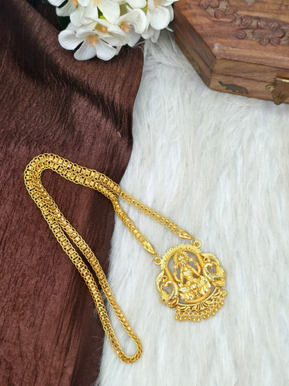 ✨ Stone Dollar Matte Finish Chain – Gold Plated Jewellery for Women✨