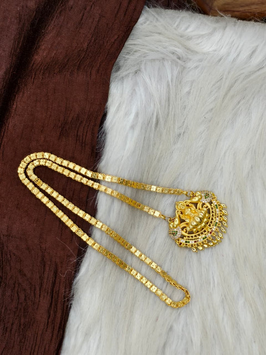✨Stone Dollar Matte Finish Chain – Gold Plated Jewellery for Women✨