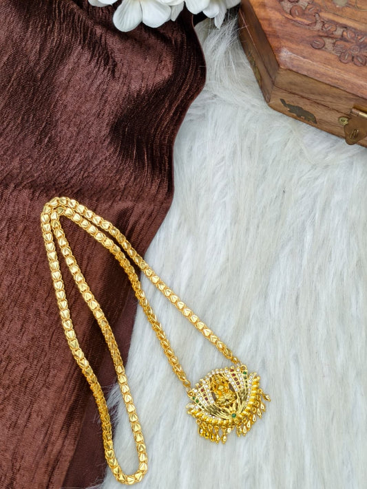 ✨Stone Dollar Matte Finish Chain – Gold Plated Jewellery for Women✨