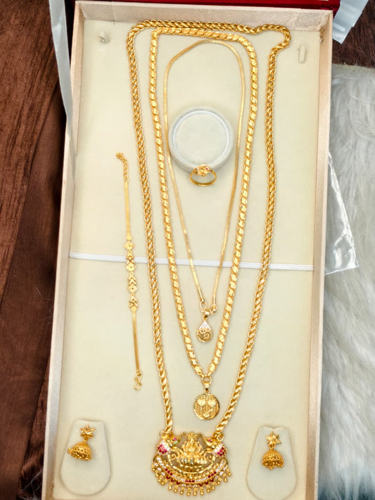 Premium Chain Collection Combo – Gold Plated Traditional & Modern Designs