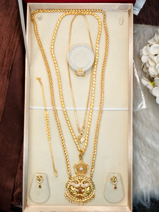 Premium Chain Collection Combo – Gold Plated Traditional & Modern Designs