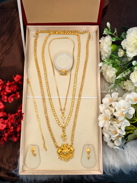 Premium Chain Collection Combo – Gold Plated Traditional & Modern Designs