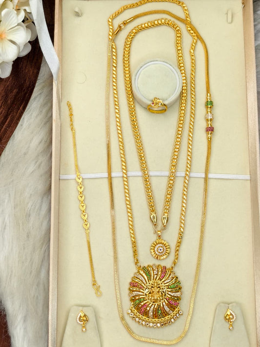 Premium Chain Collection Combo – Gold Plated Traditional & Modern Designs
