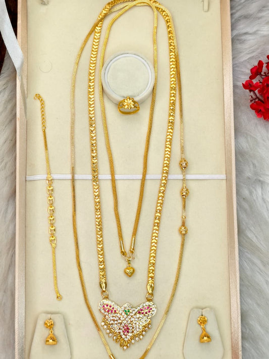 Premium Chain Collection Combo – Gold Plated Traditional & Modern Designs