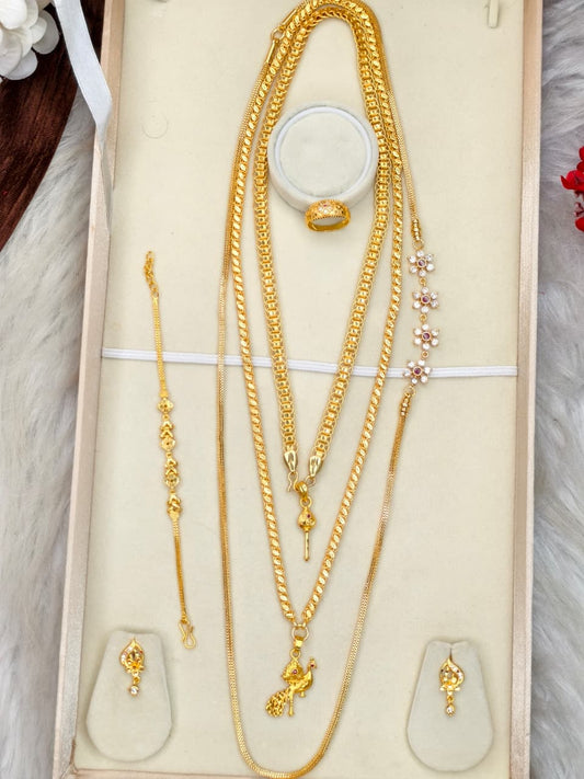 Premium Chain Collection Combo – Gold Plated Traditional & Modern Designs