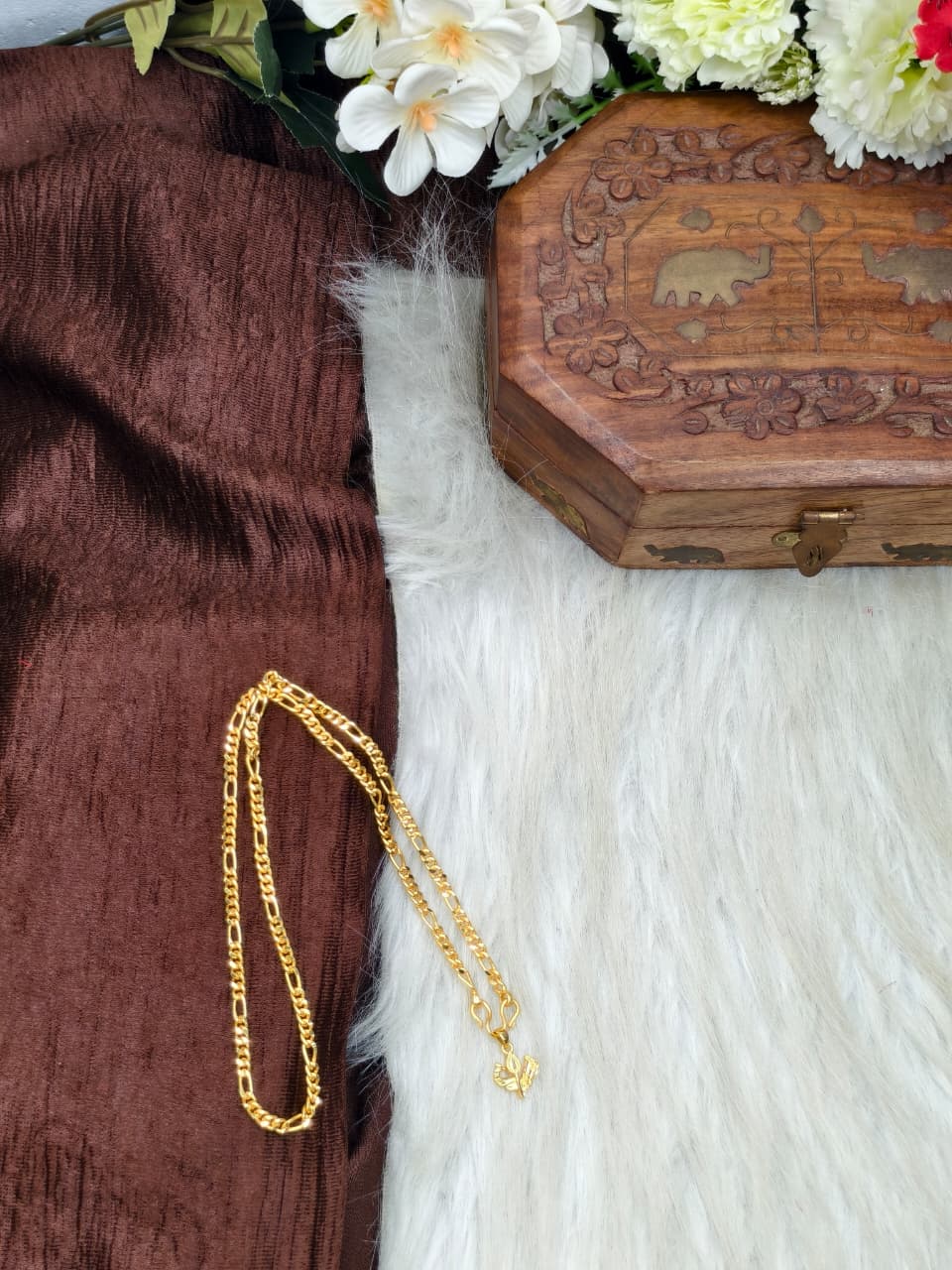 ✨ Elegant 1 Gram Gold-Plated Women’s Chain | 18 Inch Lightweight Necklace Model-12 ✨