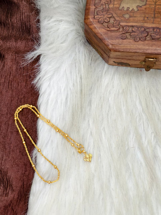 ✨ Elegant 1 Gram Gold-Plated Women’s Chain | 18 Inch Lightweight Necklace Model-19 ✨