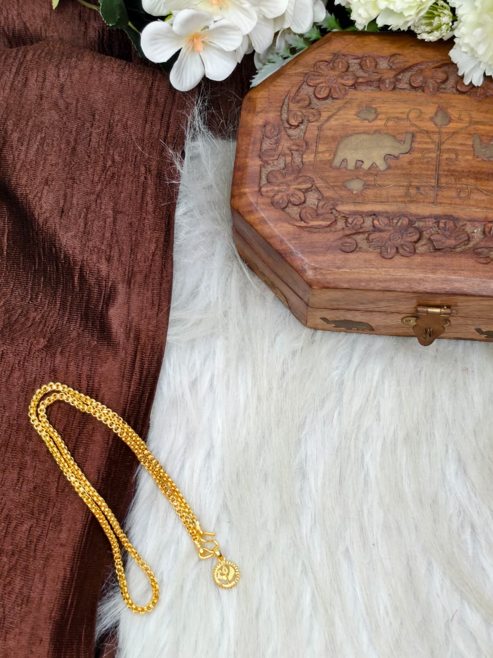 ✨ Elegant 1 Gram Gold-Plated Women’s Chain | 18 Inch Lightweight Necklace ✨