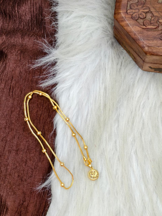 ✨ Elegant 1 Gram Gold-Plated Women’s Chain | 18 Inch Lightweight Necklace Model-18 ✨