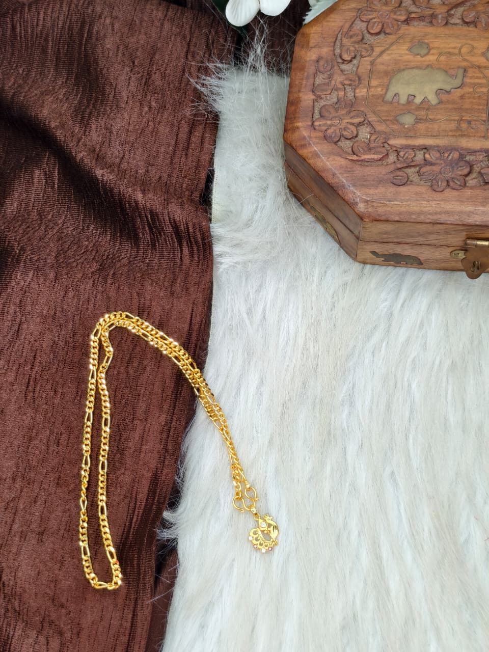 ✨ Elegant 1 Gram Gold-Plated Women’s Chain | 18 Inch Lightweight Necklace Model-12 ✨