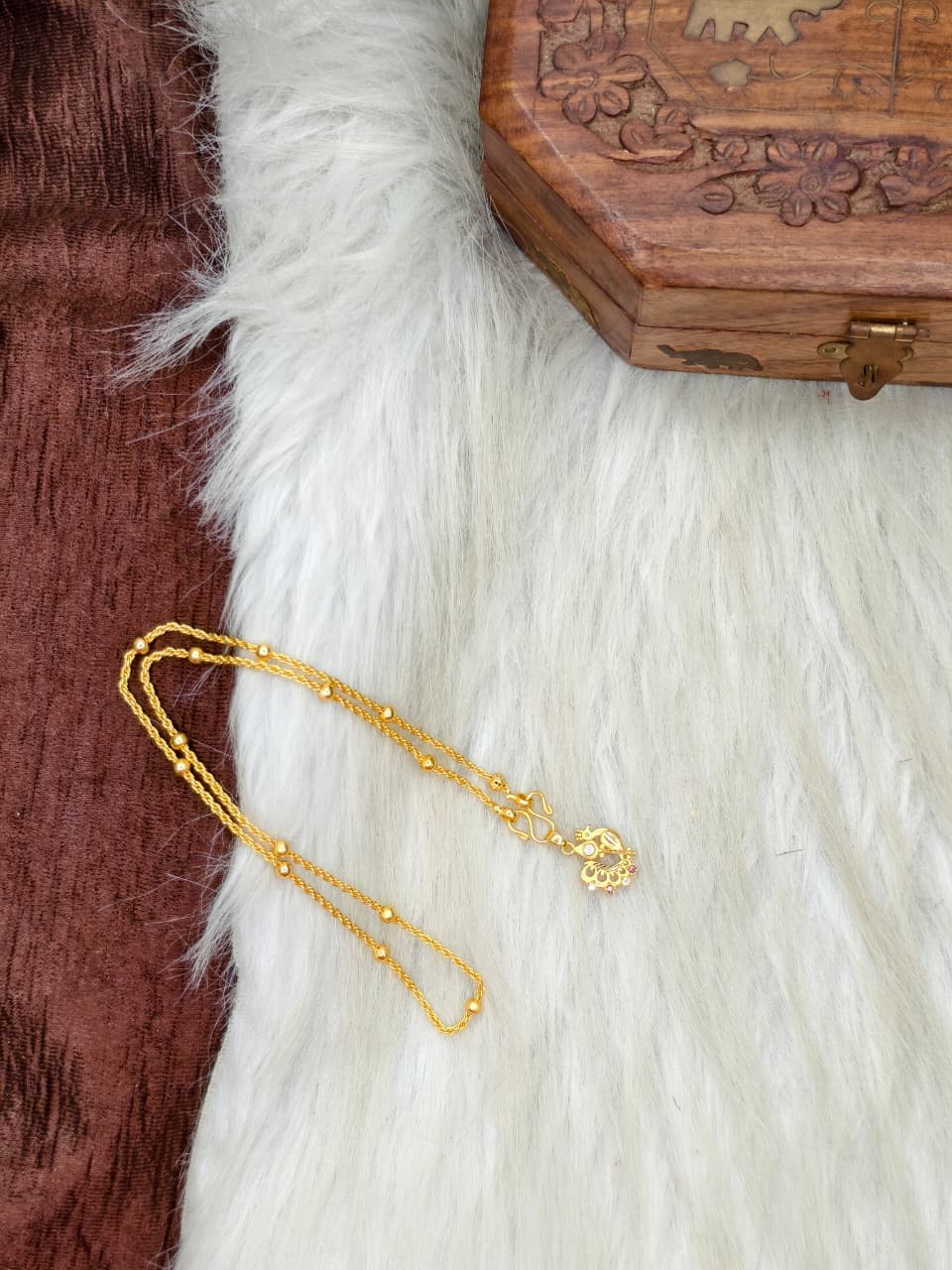✨ Elegant 1 Gram Gold-Plated Women’s Chain | 18 Inch Lightweight Necklace Model-19 ✨