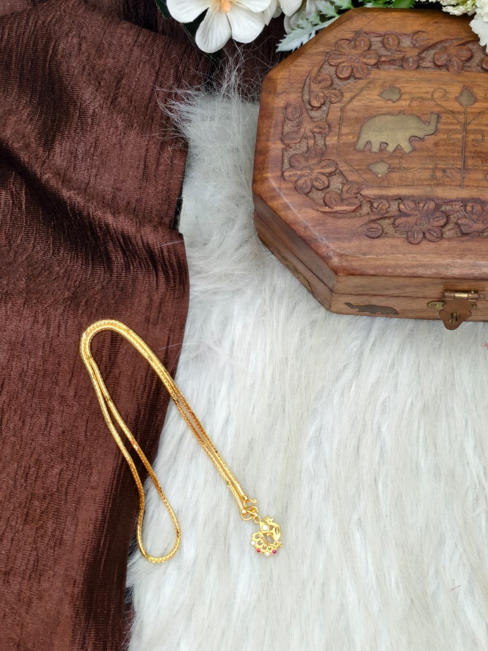 ✨ Elegant 1 Gram Gold-Plated Women’s Chain | 18 Inch Lightweight Necklace ✨