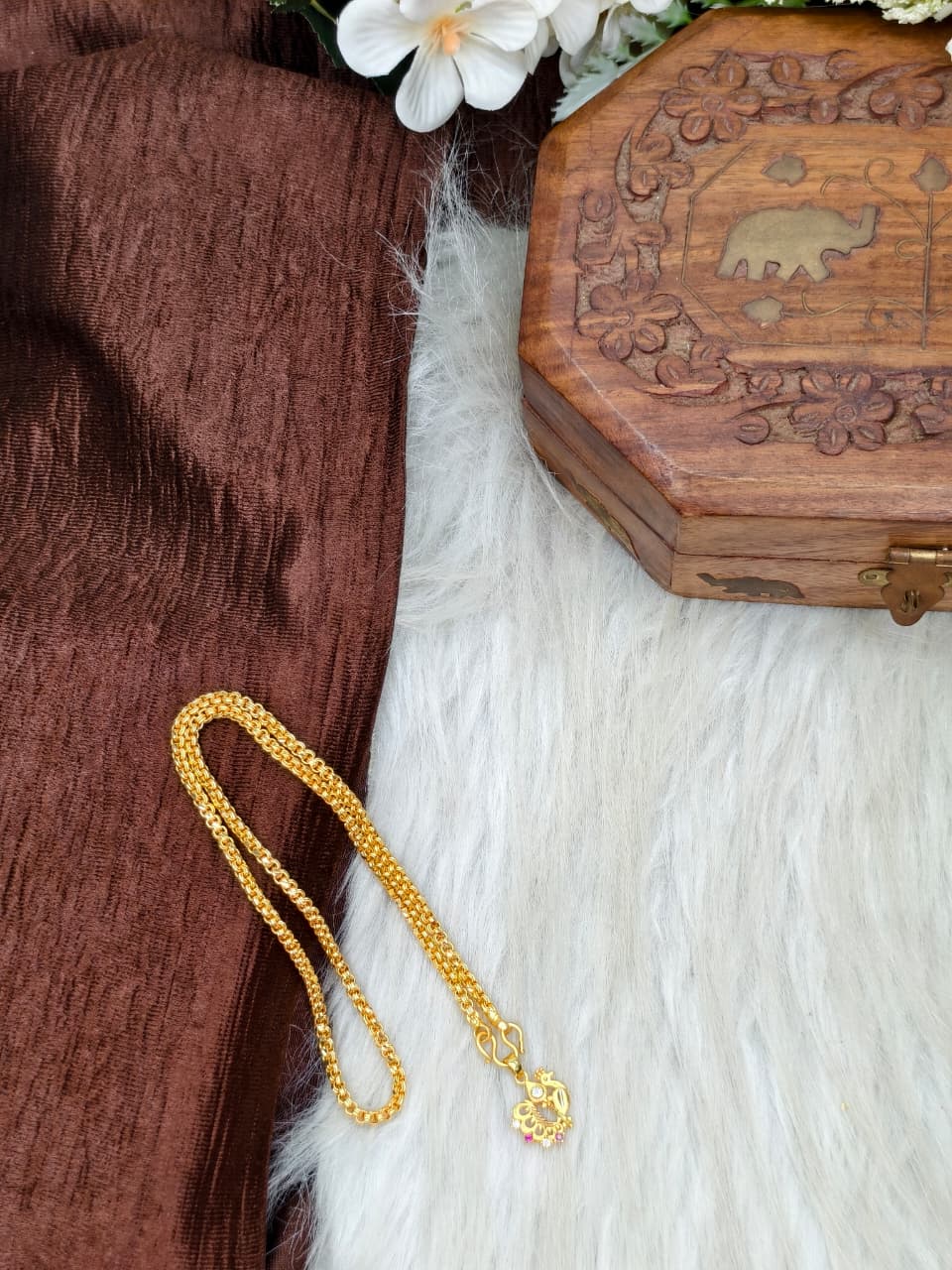 ✨ Elegant 1 Gram Gold-Plated Women’s Chain | 18 Inch Lightweight Necklace ✨