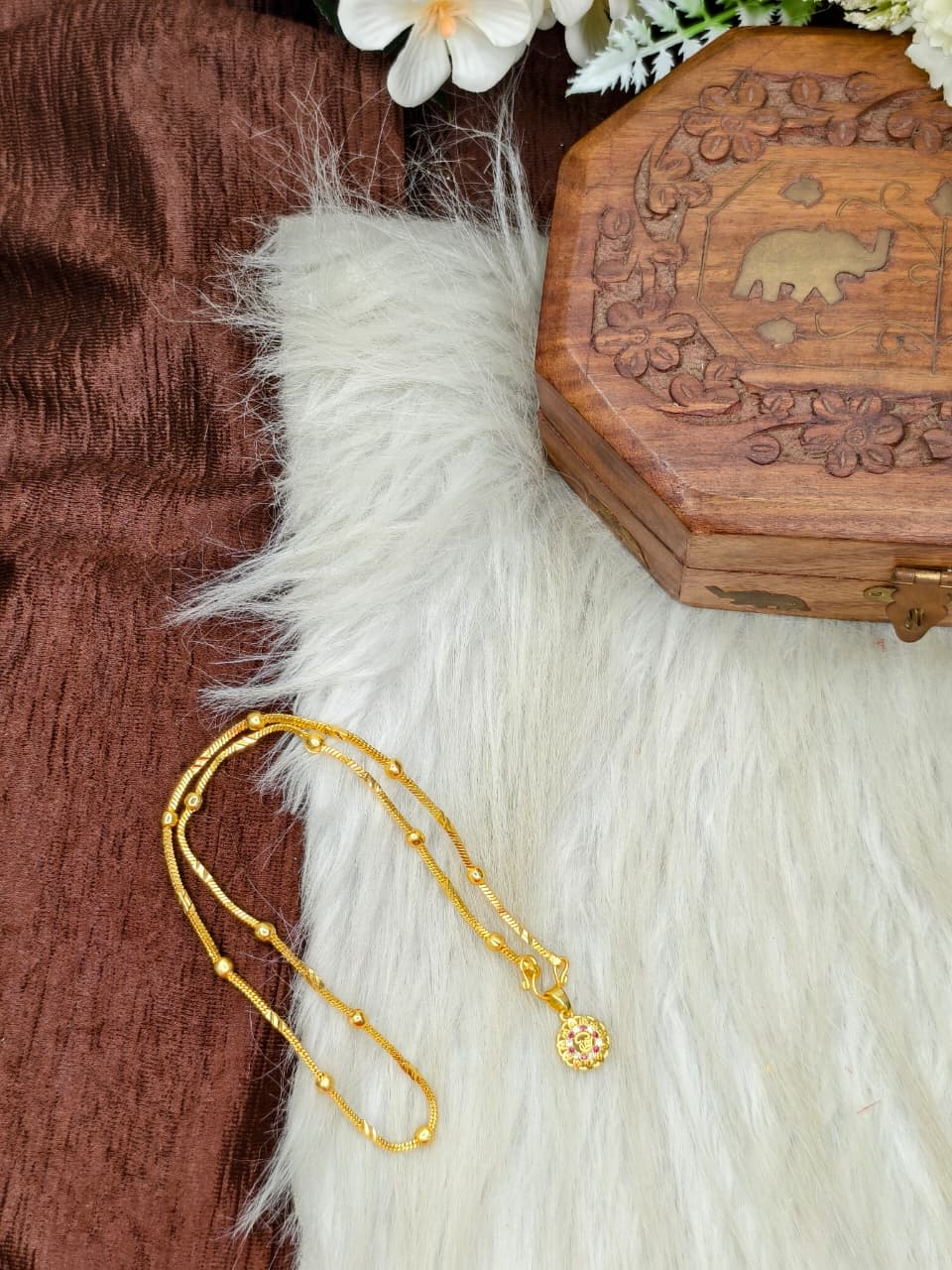 ✨ Elegant 1 Gram Gold-Plated Women’s Chain | 18 Inch Lightweight Necklace Model-17 ✨