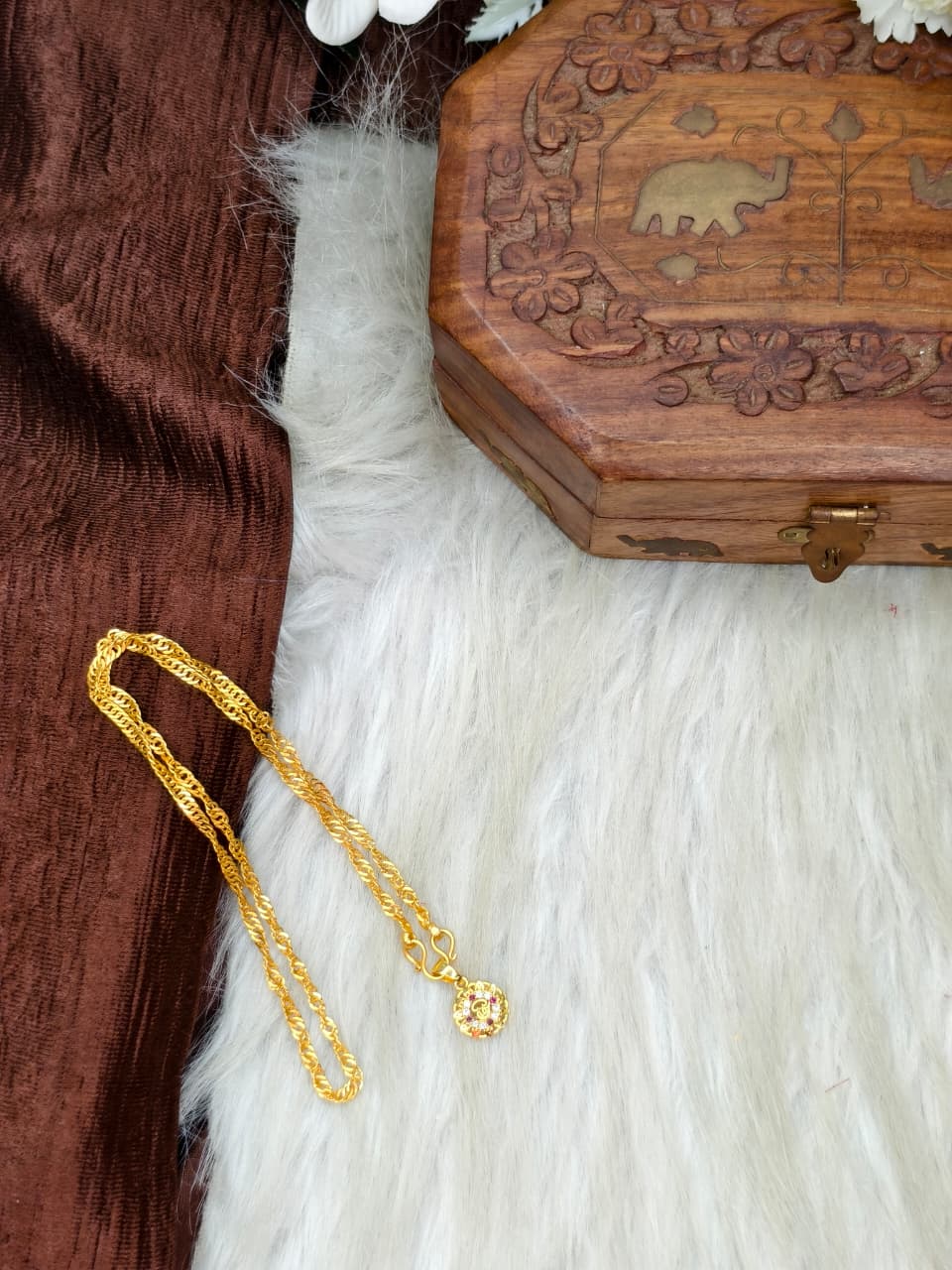 ✨ Elegant 1 Gram Gold-Plated Women’s Chain | 18 Inch Lightweight Necklace Model-14 ✨