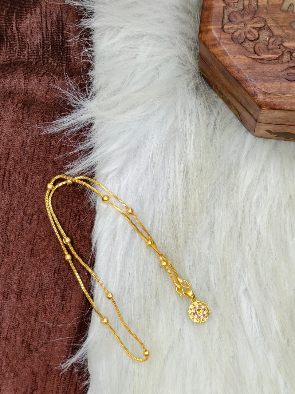 ✨ Elegant 1 Gram Gold-Plated Women’s Chain | 18 Inch Lightweight Necklace Model-18 ✨