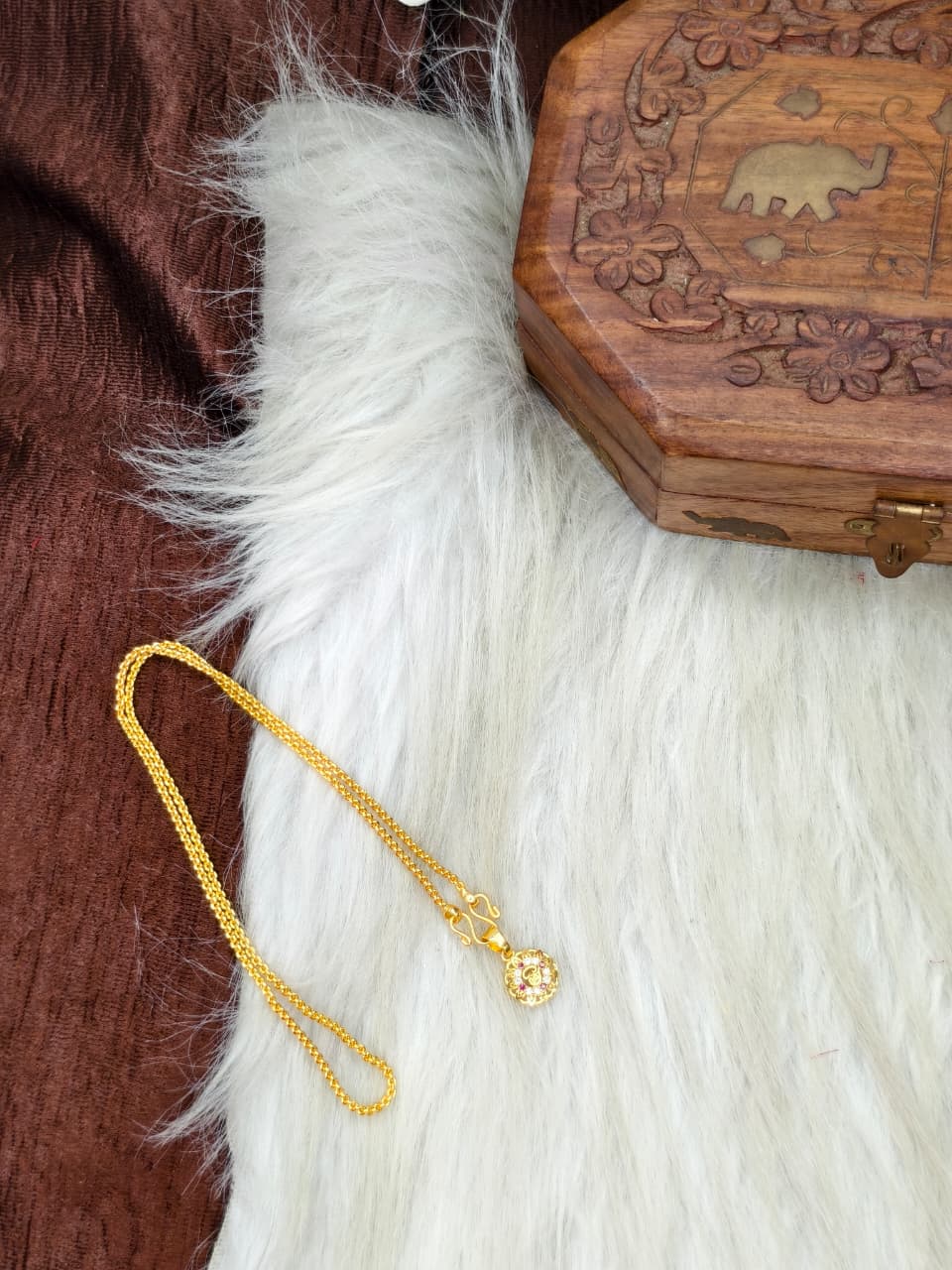 ✨ Elegant 1 Gram Gold-Plated Women’s Chain | 18 Inch Lightweight Necklace Model-15 ✨