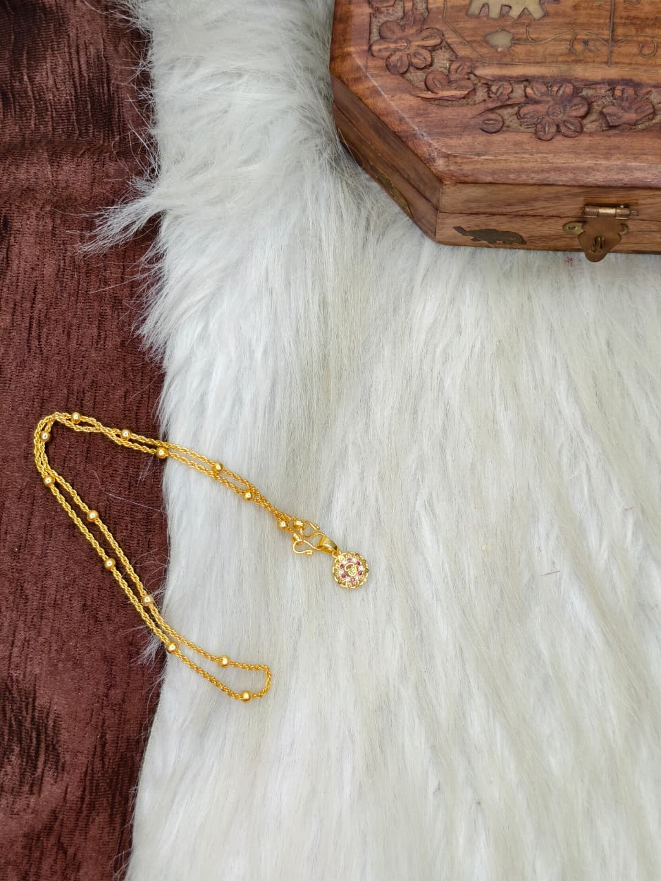 ✨ Elegant 1 Gram Gold-Plated Women’s Chain | 18 Inch Lightweight Necklace Model-19 ✨