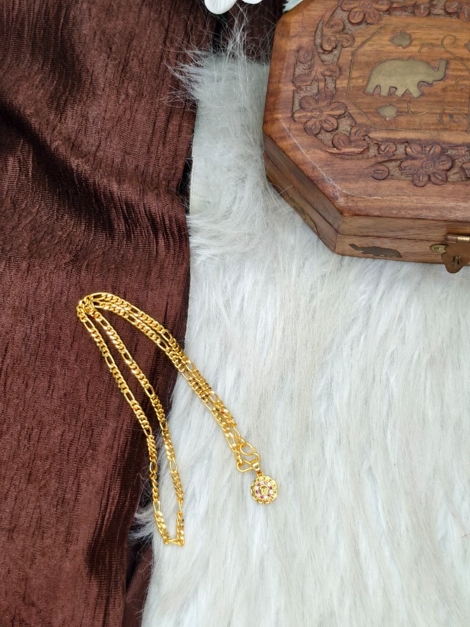 ✨ Elegant 1 Gram Gold-Plated Women’s Chain | 18 Inch Lightweight Necklace Model-12 ✨