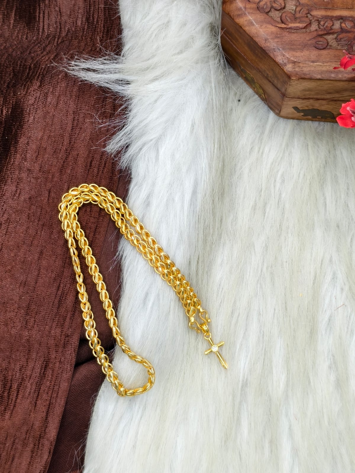✨ Elegant 1 Gram Gold-Plated Women’s Chain | 18 Inch Lightweight Necklace Model-25 ✨
