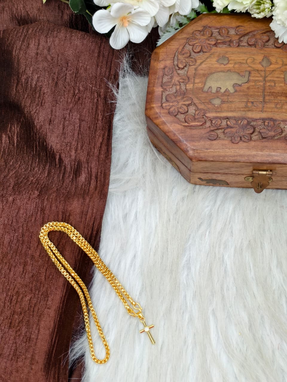 ✨ Elegant 1 Gram Gold-Plated Women’s Chain | 18 Inch Lightweight Necklace ✨