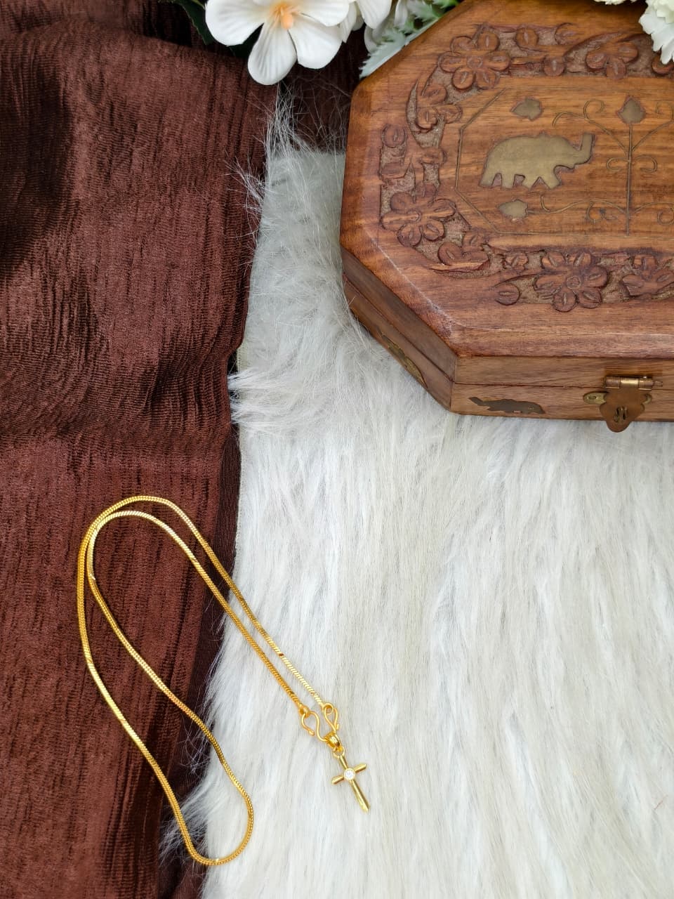 ✨ Elegant 1 Gram Gold-Plated Women’s Chain | 18 Inch Lightweight Necklace ✨