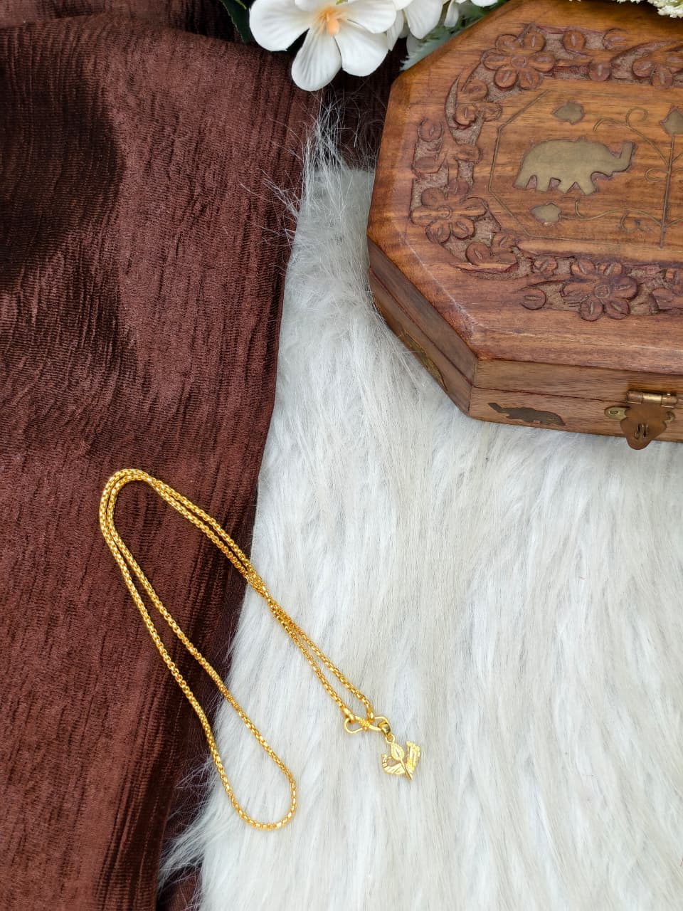 ✨ Elegant 1 Gram Gold-Plated Women’s Chain | 18 Inch Lightweight Necklace Model-7 ✨
