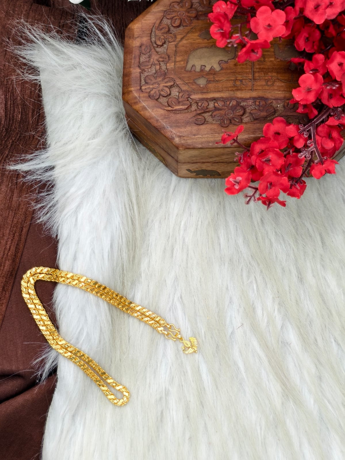 ✨ Elegant 1 Gram Gold-Plated Women’s Chain | 18 Inch Lightweight Necklace Model-23 ✨