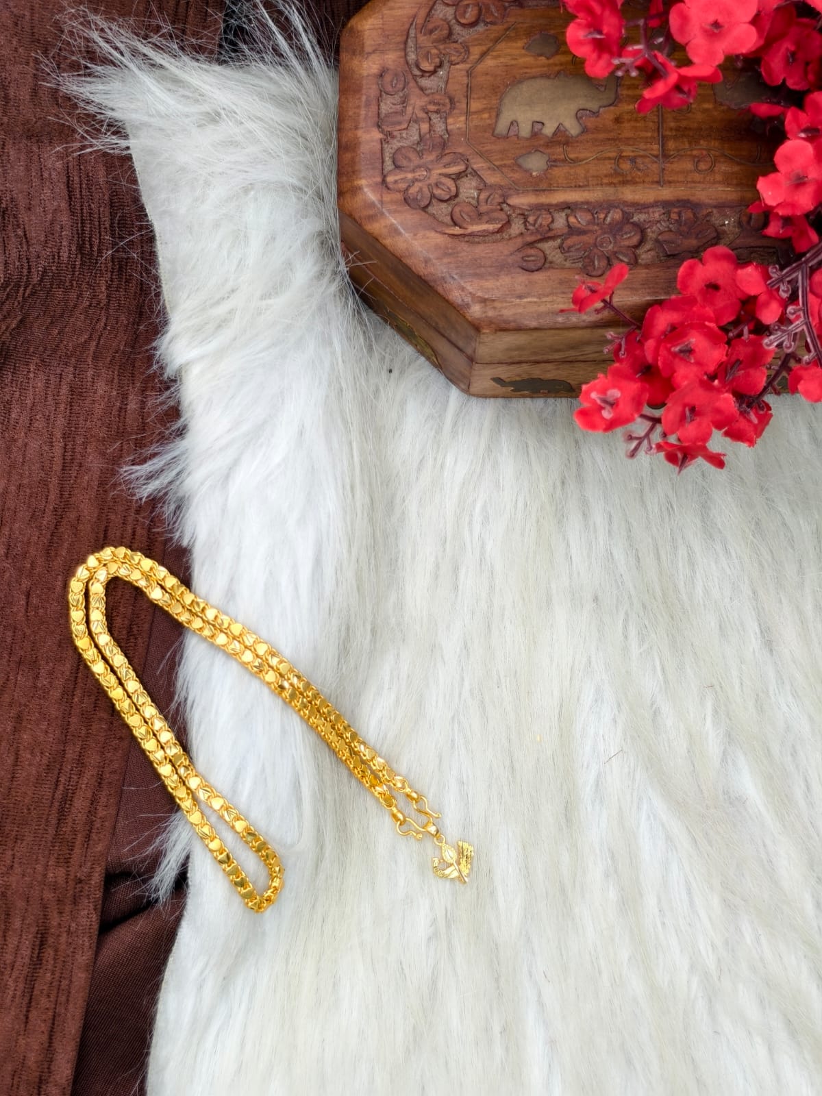 ✨ Elegant 1 Gram Gold-Plated Women’s Chain | 18 Inch Lightweight Necklace Model-24 ✨