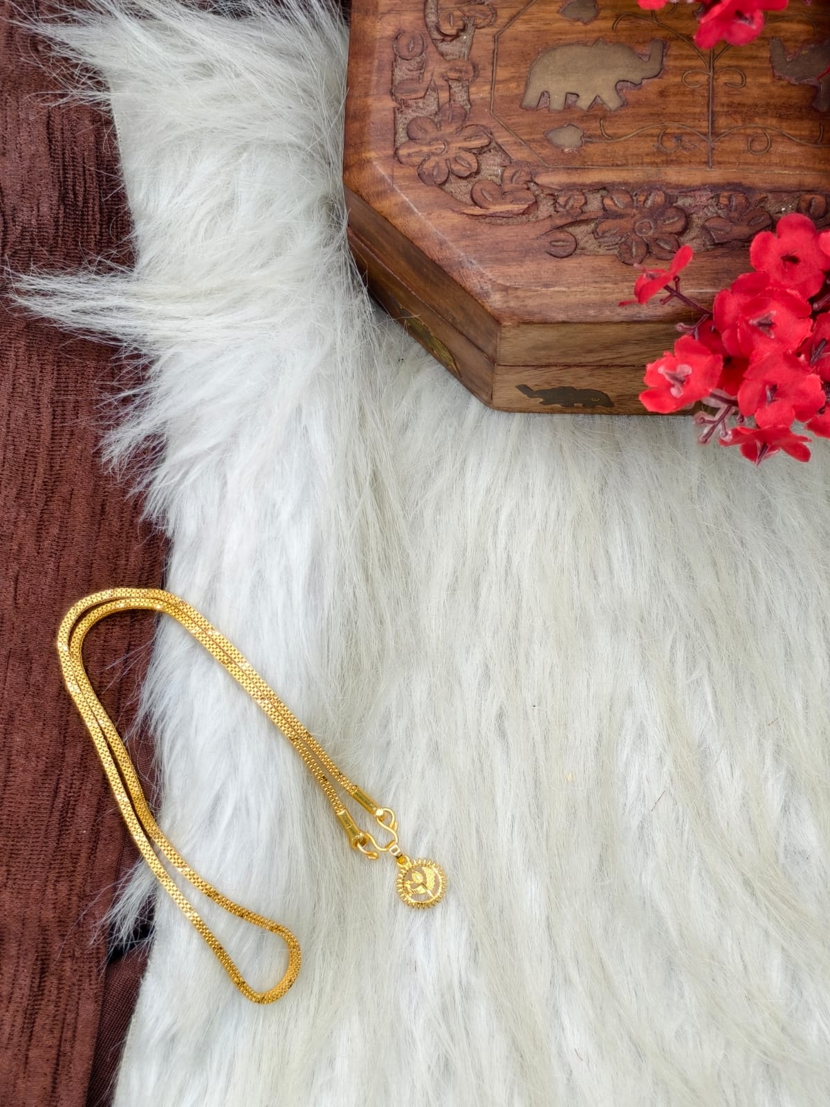 ✨ Elegant 1 Gram Gold-Plated Women’s Chain | 18 Inch Lightweight Necklace Model-26 ✨