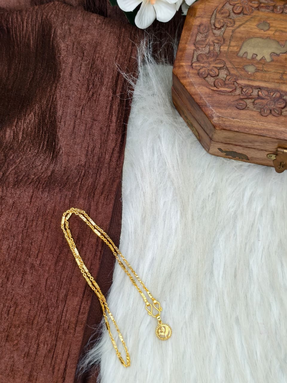 ✨ Elegant 1 Gram Gold-Plated Women’s Chain | 18 Inch Lightweight Necklace Model-6 ✨