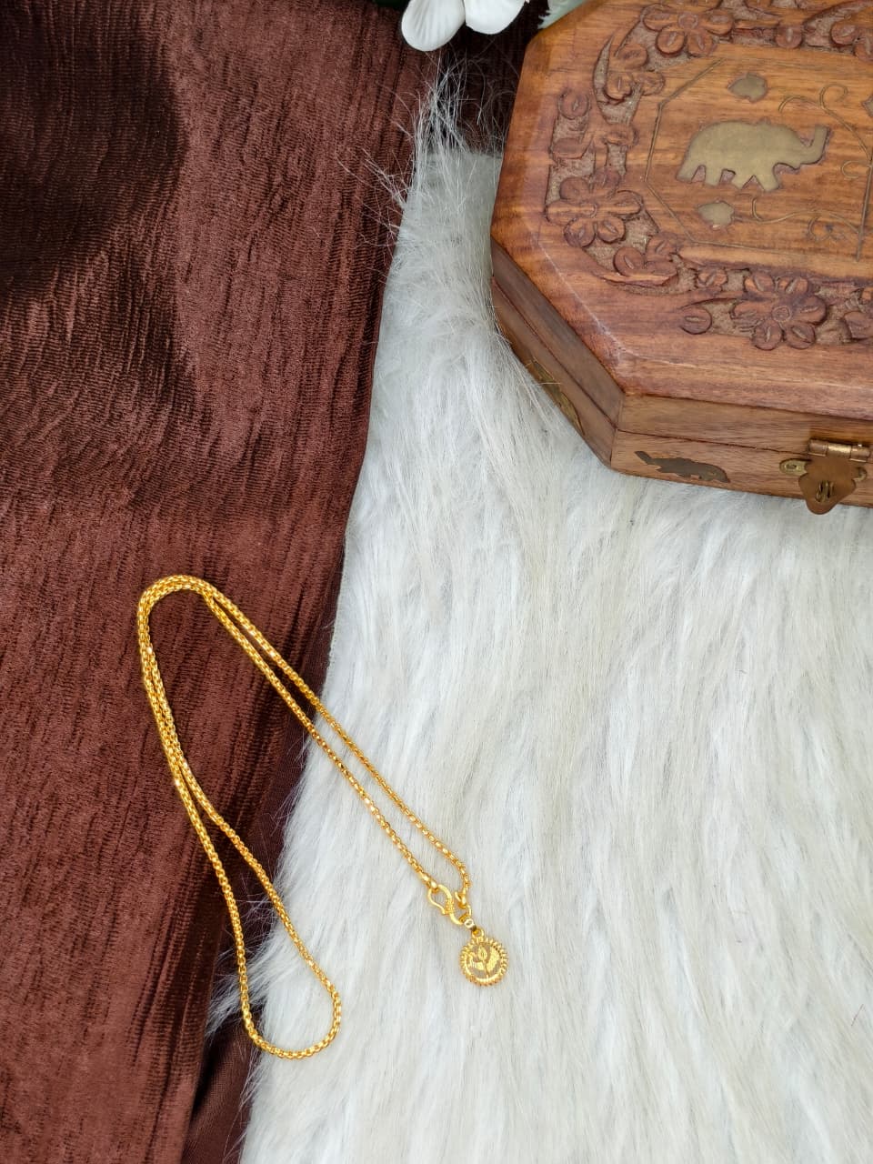 ✨ Elegant 1 Gram Gold-Plated Women’s Chain | 18 Inch Lightweight Necklace Model-7 ✨