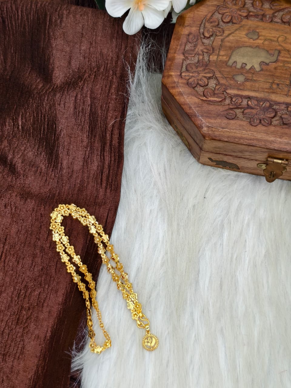 ✨ Elegant 1 Gram Gold-Plated Women’s Chain | 18 Inch Lightweight Necklace ✨