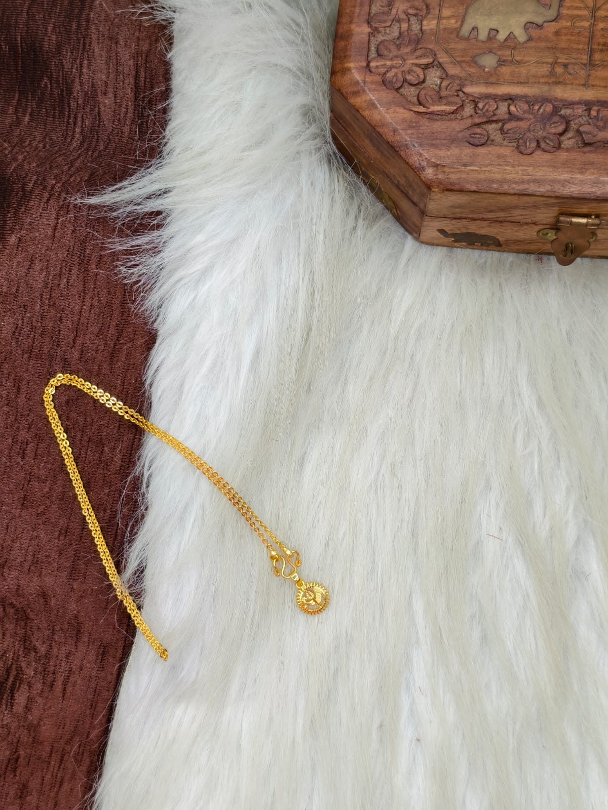 ✨ Elegant 1 Gram Gold-Plated Women’s Chain | 18 Inch Lightweight Necklace Model-22 ✨v